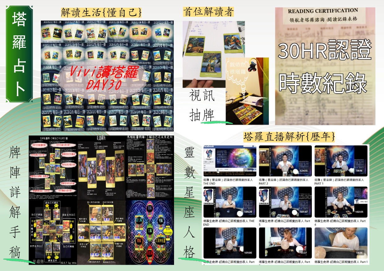 塔羅占卜解讀、牌陣與直播解析紀錄